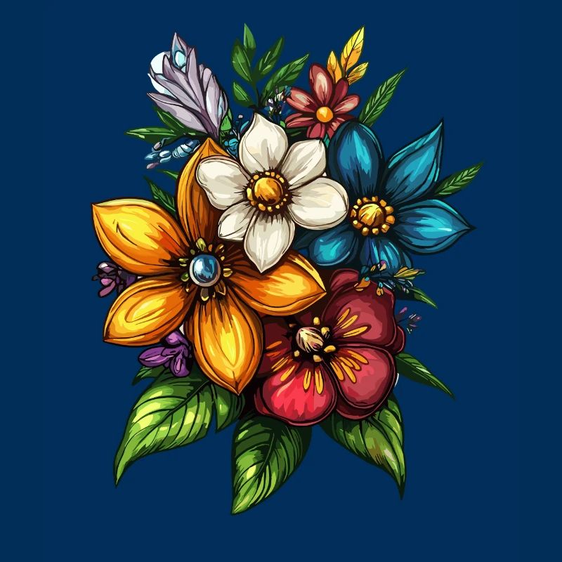 Bouquet d’explosion de couleurs