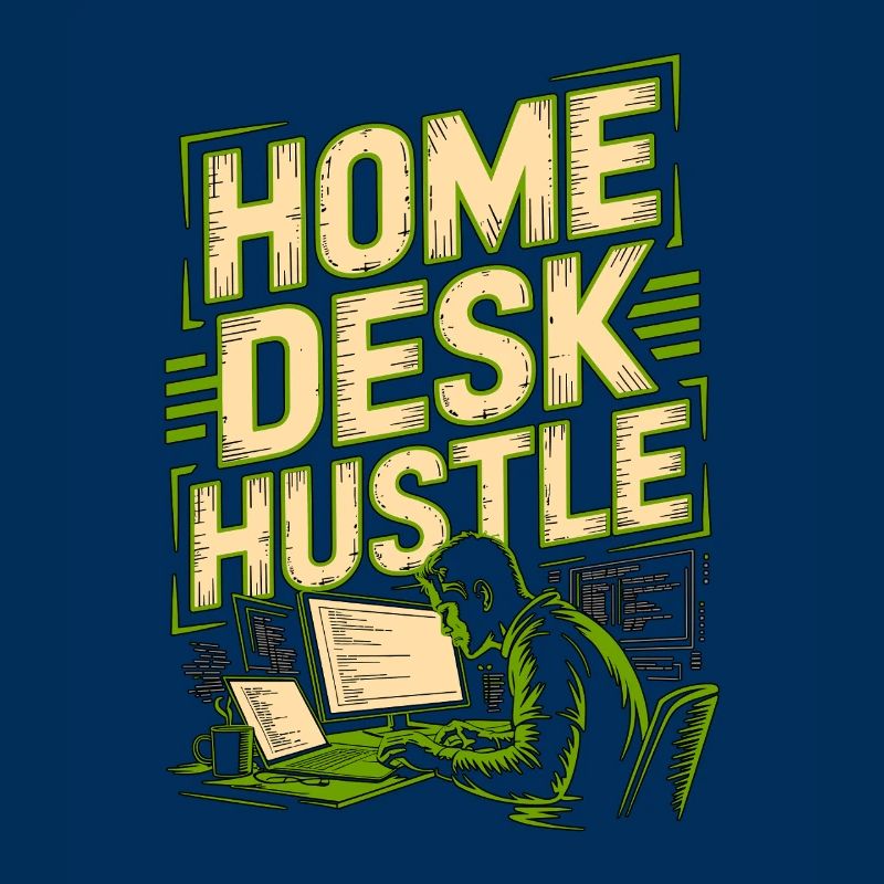 Remote Developer Home Desk Hustle Remote Coder