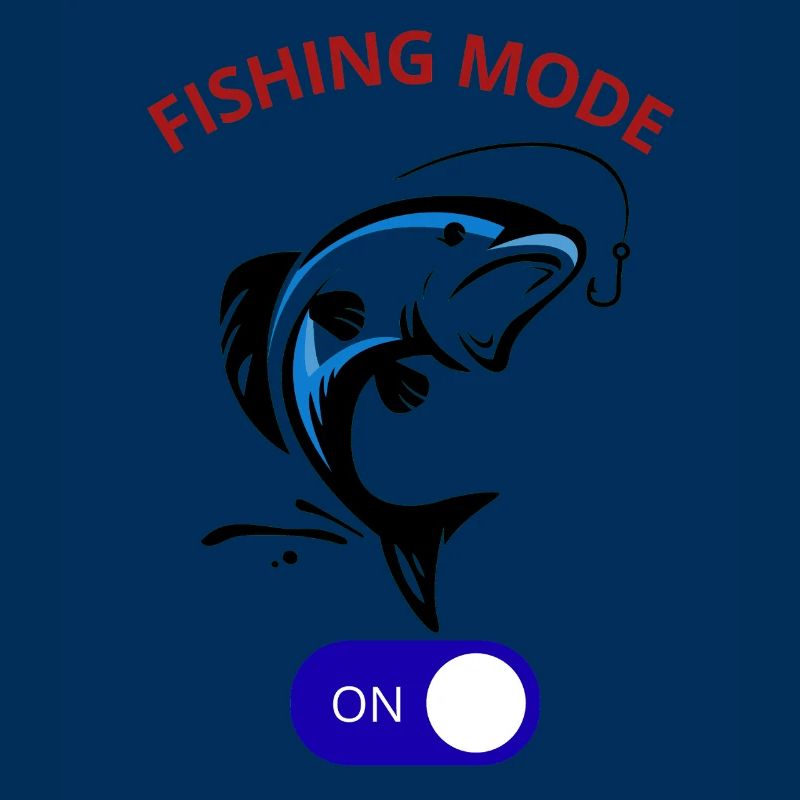 Angelmodus aktiviert Cool Angler Fish Hook Tee