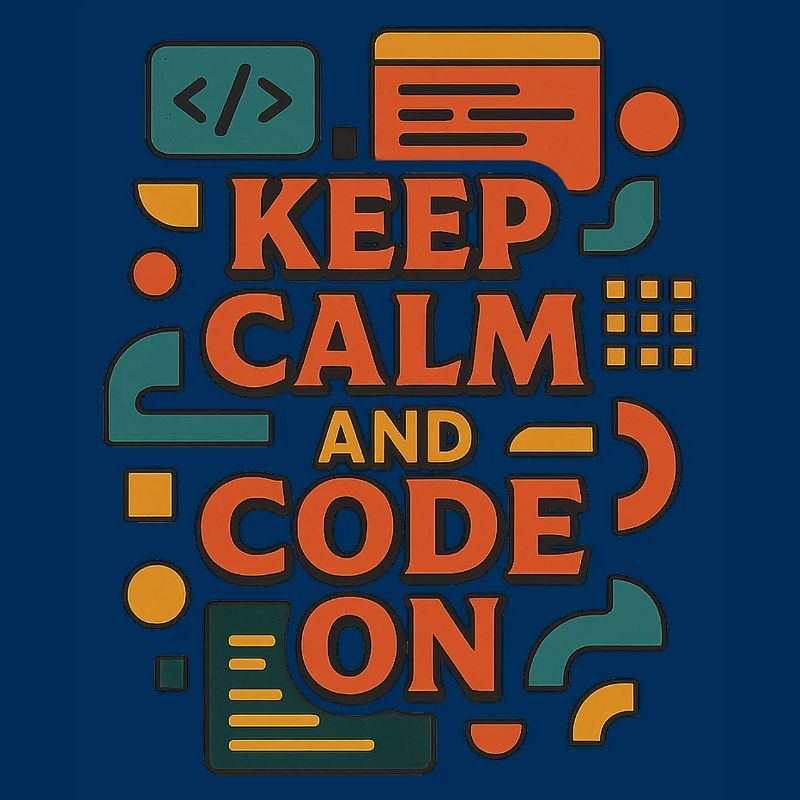 Keep Calm and Code On – Lustiges Coder Shirt