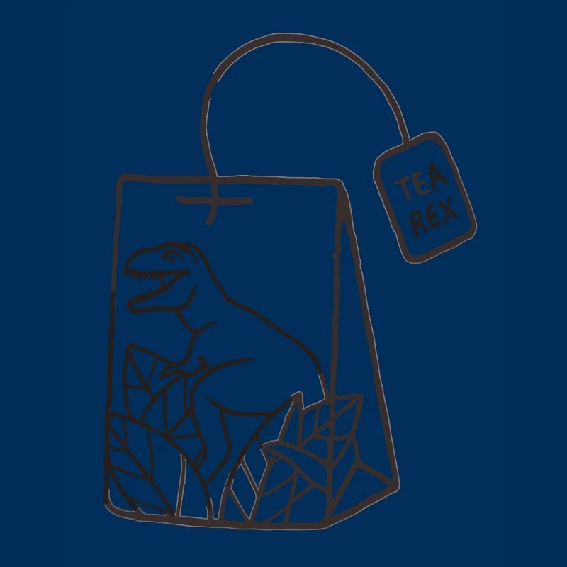 Dinosaurier Teebeutel Design