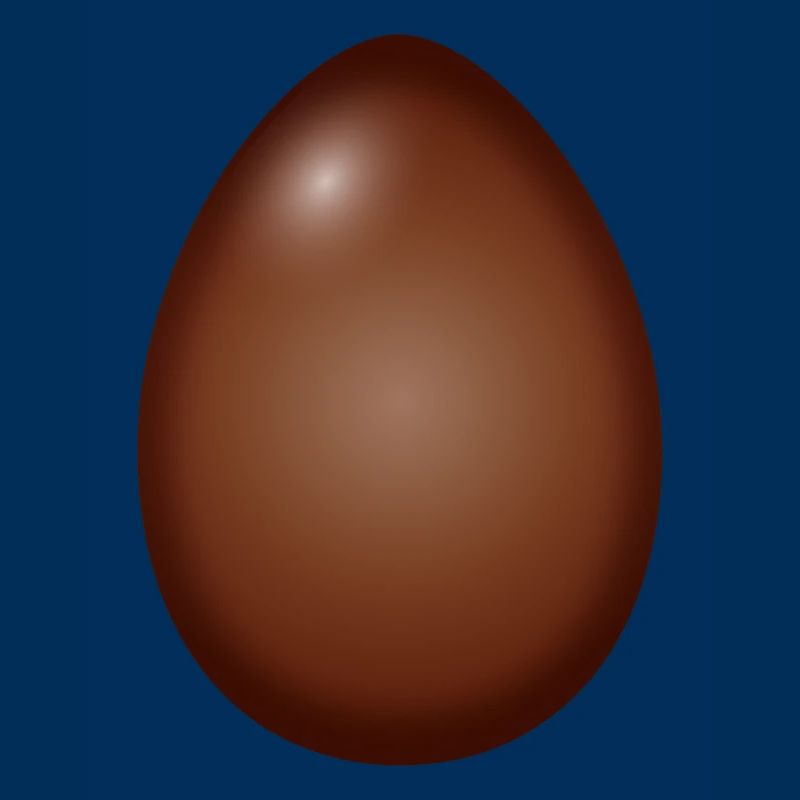 Chocolate Easter egg classic and simple
