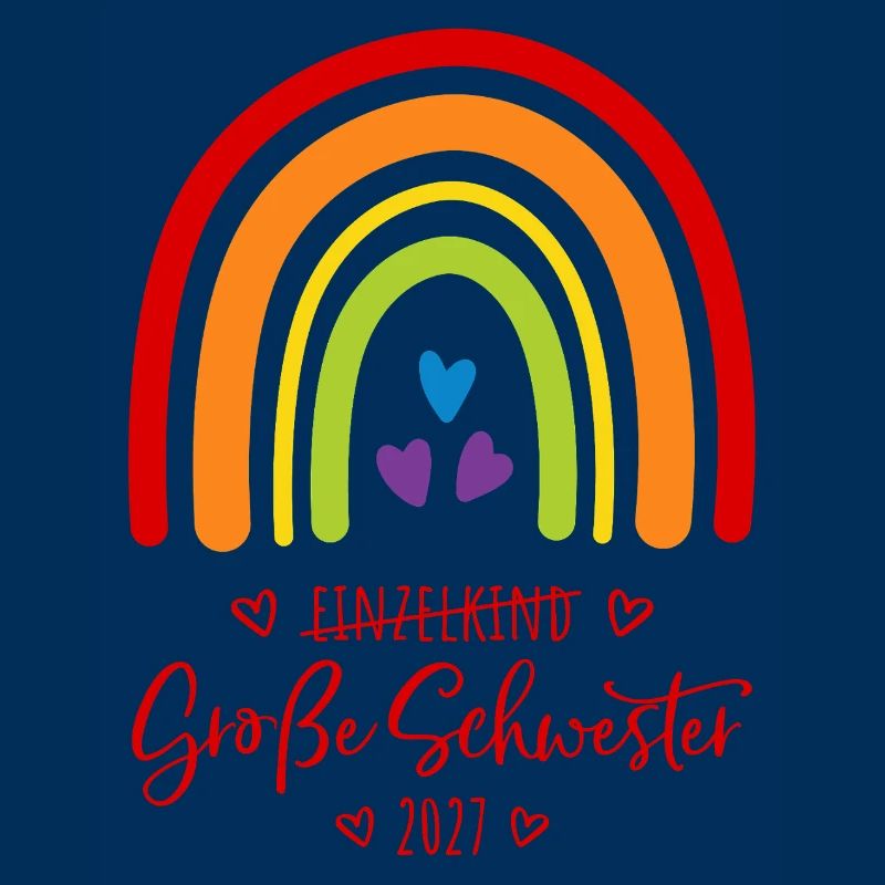Große Schwester 2027 Boho Regenbogen