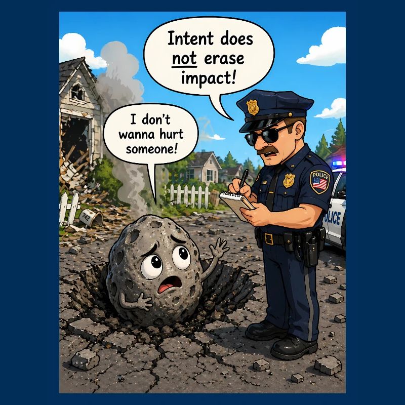 Intention does not cancel out the effect
