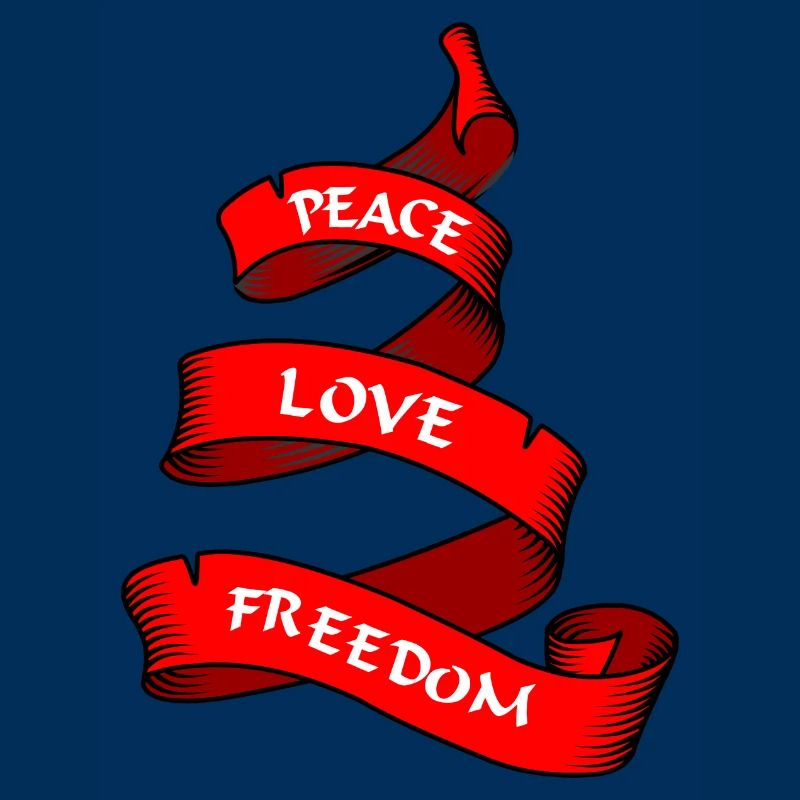 Friedensbanner oder Wimpel rot