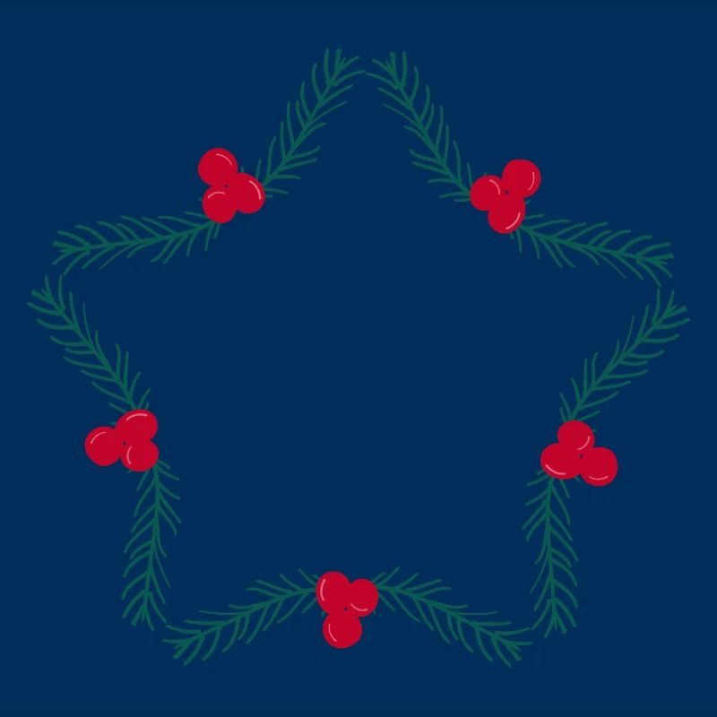 Weihnachtskranz in Sternform