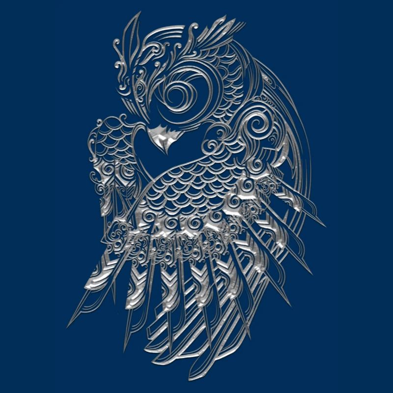 Silbernes Eulen-Design