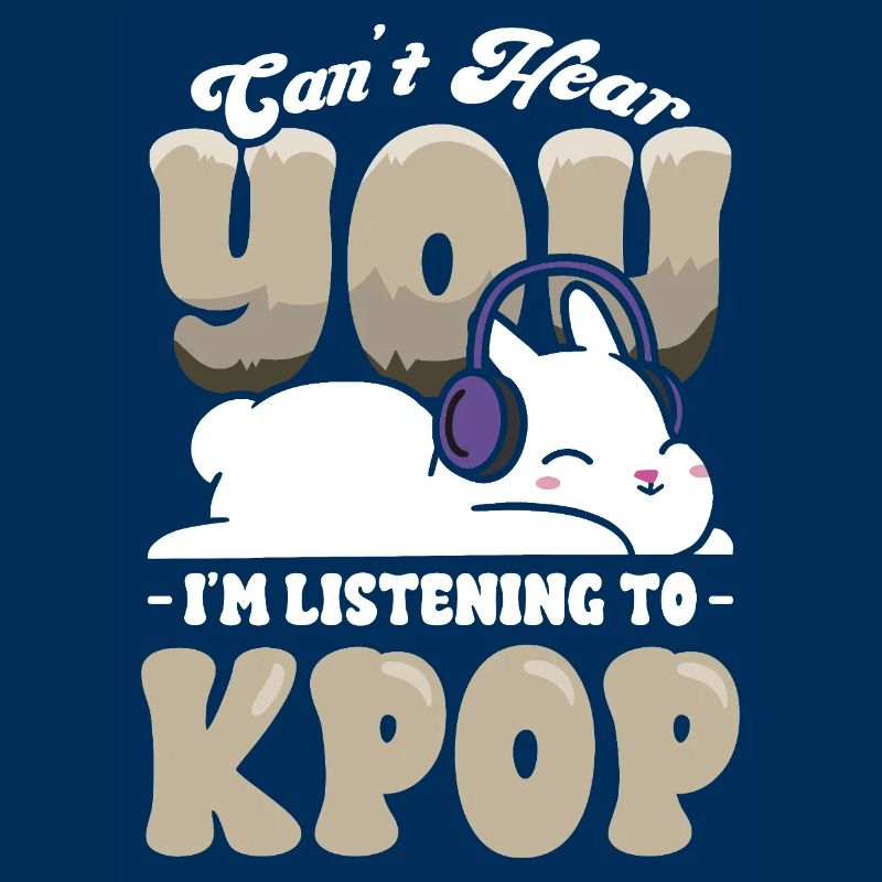 Kpop Hase mit Kopfhörern