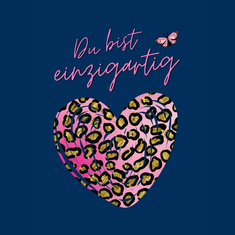 Du bist einzigartig Leopard Herz