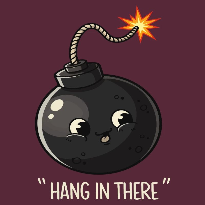 Kawaii Exploding Bomb Comic Design