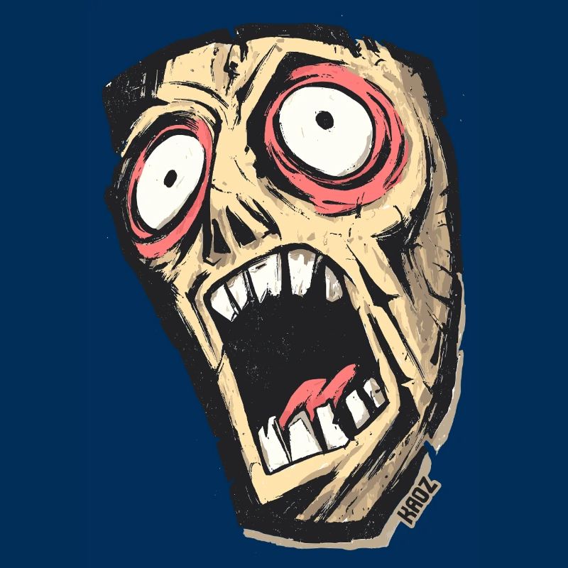 Psychedelic Screaming Skull