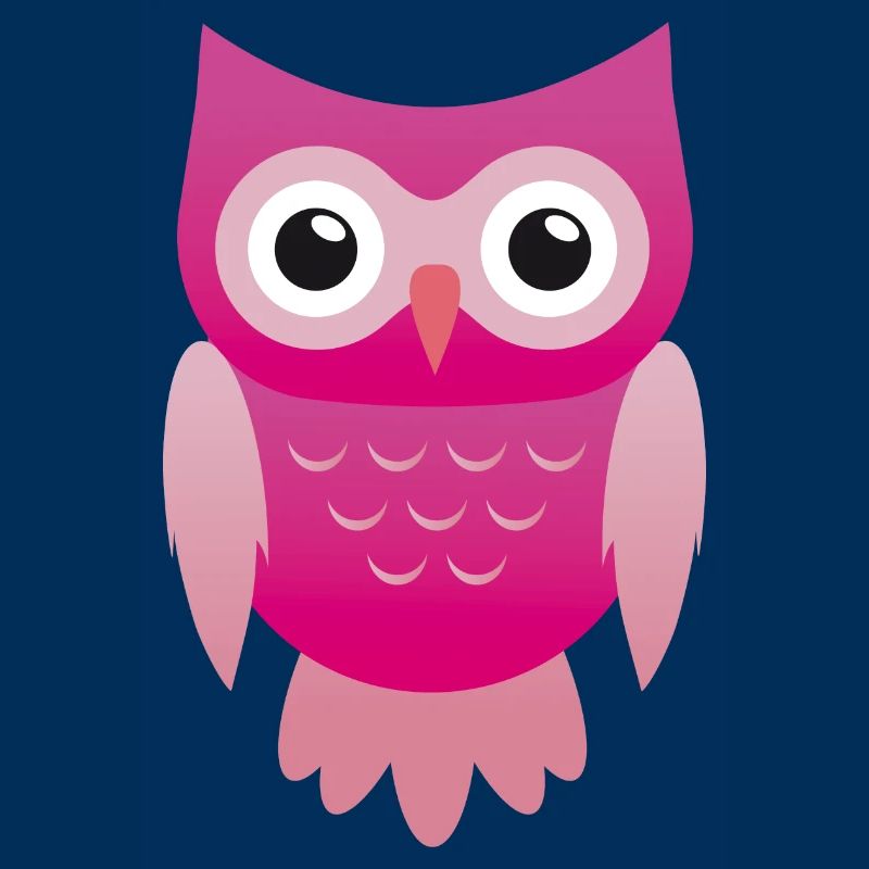 Comic Eule pink im Vector Design