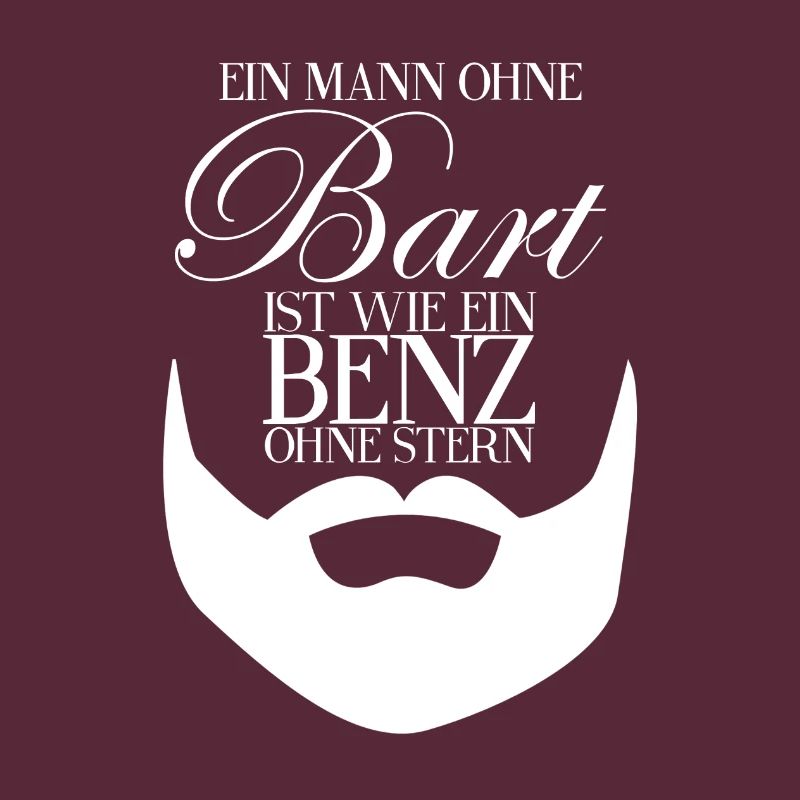 Mann ohne Bart - Nein! - Bart Spruch Geschenk