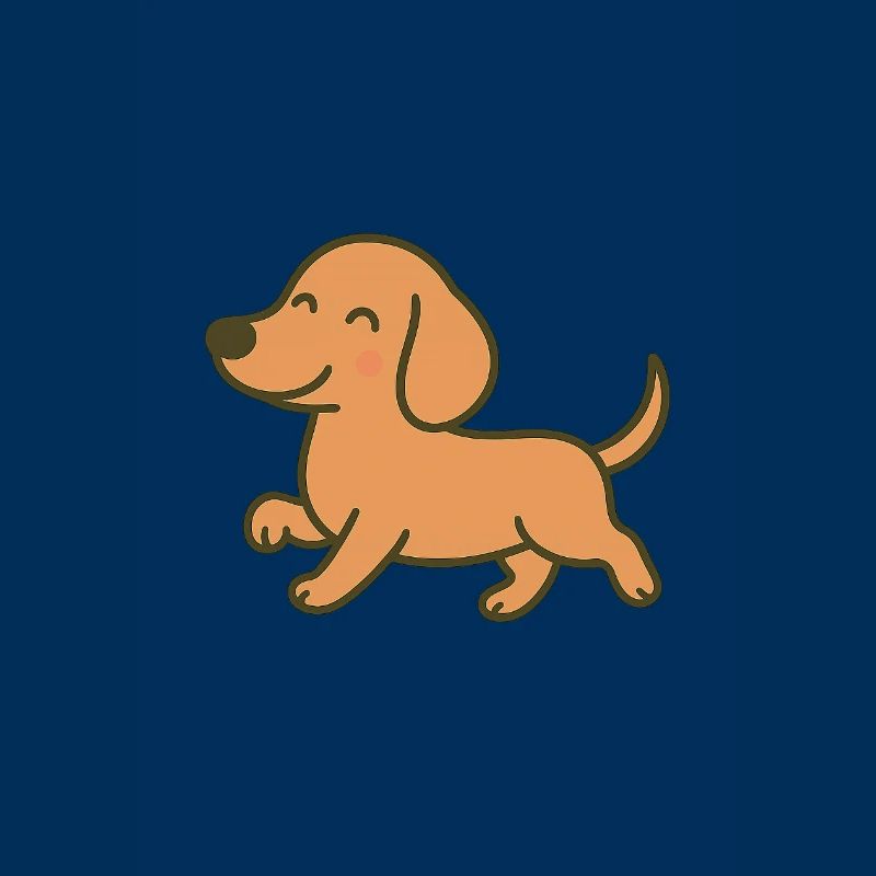 conception de dessin animé de course de chiot joyeux