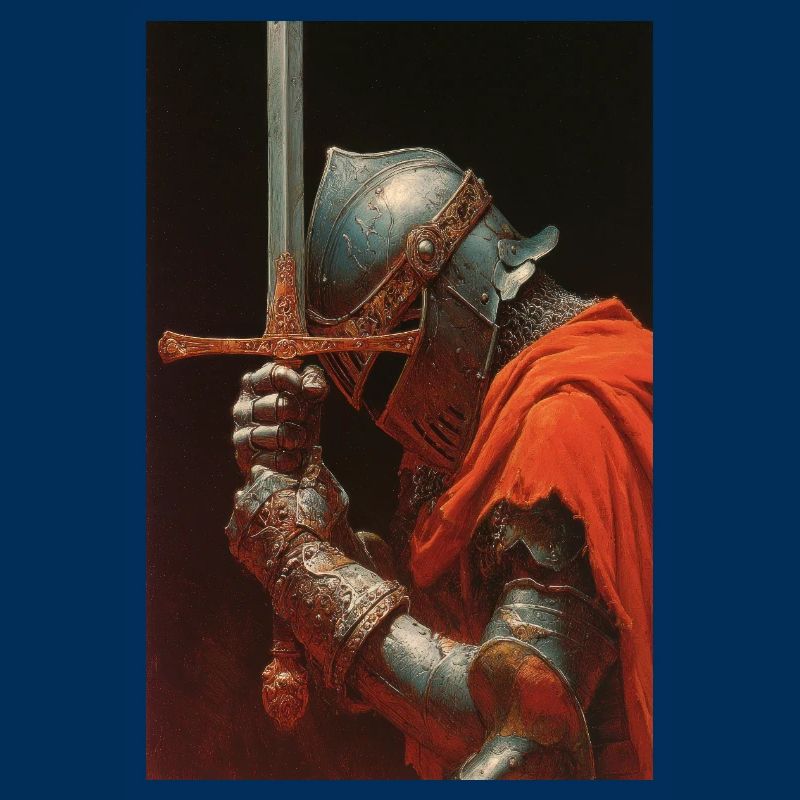 Chevalier médiéval avec épée
