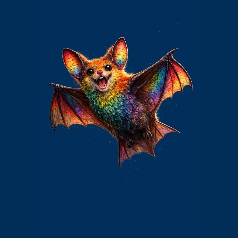 Rainbow Bat Night Creature