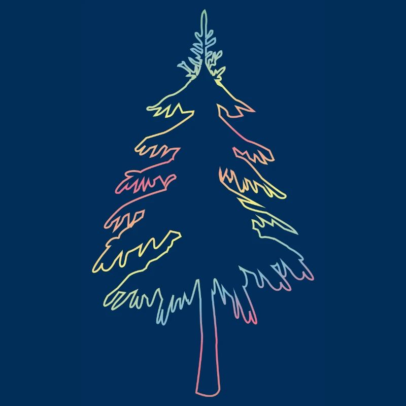 Christbaum, Tannenbaum oder Weihnachtsbaum Umriss