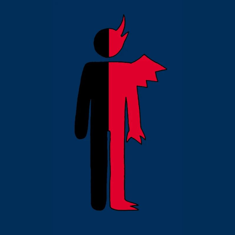 Mann oder Dämon Piktogramm