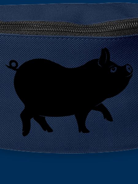 Schweineschattenfigur mit lockigem Schwanz