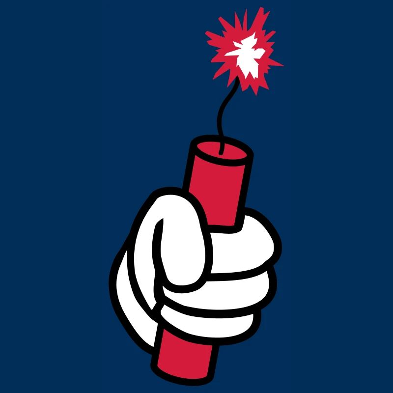 hand held tnt dynamite explode ex