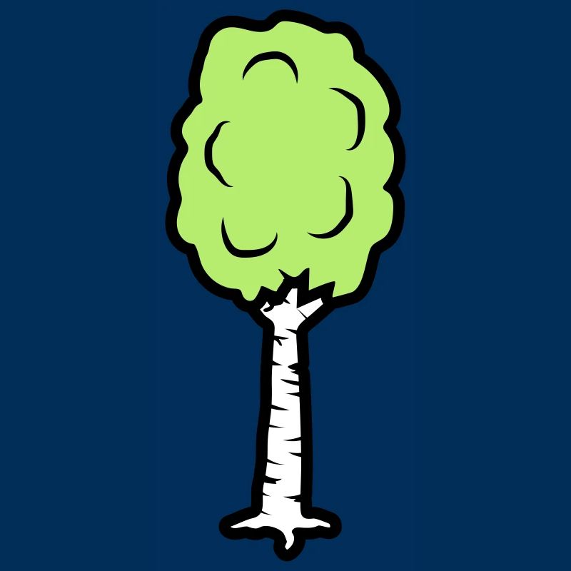 Comic Birch Trees