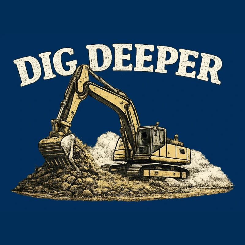 Dig Deeper Bagger Baustelle Baumaschine 