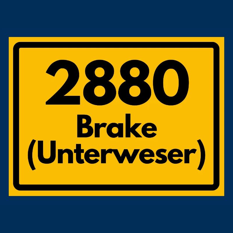 OLD POSTCODE ZIP CODE RETRO 2880 BRAKE UNTERWESER!