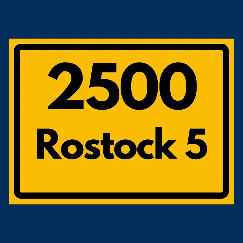 OLD POSTCODE POSTCODE RETRO 2500 ROSTOCK 5 HEIMAT