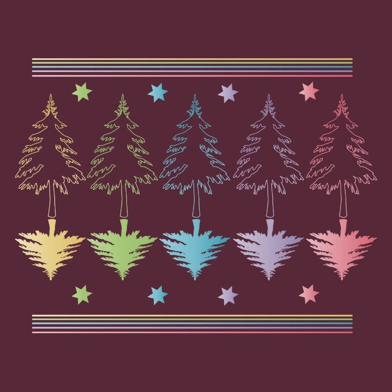 Christbaum, Tannenbaum oder Weihnachtsbaum Umrisse