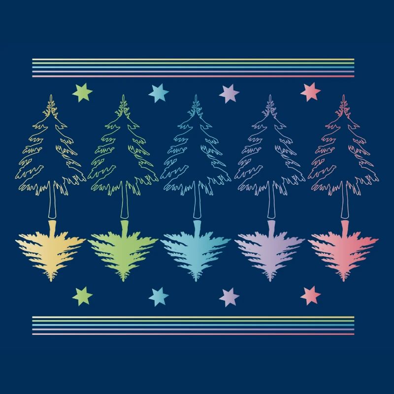 Christbaum, Tannenbaum oder Weihnachtsbaum Umrisse