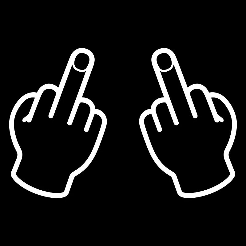 Mittelfinger Hand Frech
