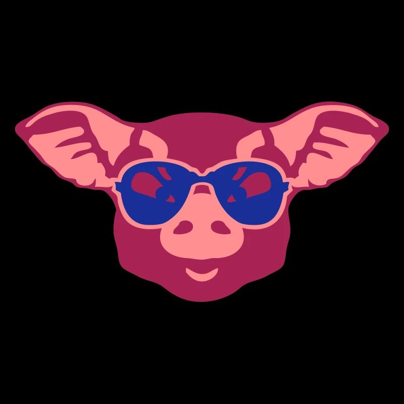 cochon lunette soleil animal