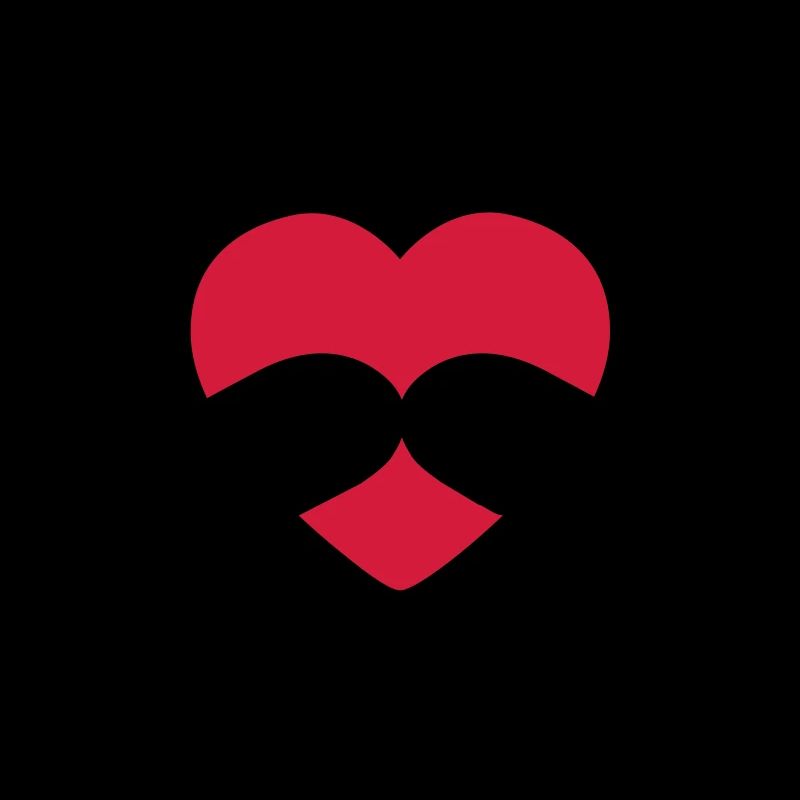 heart moustache / love moustache