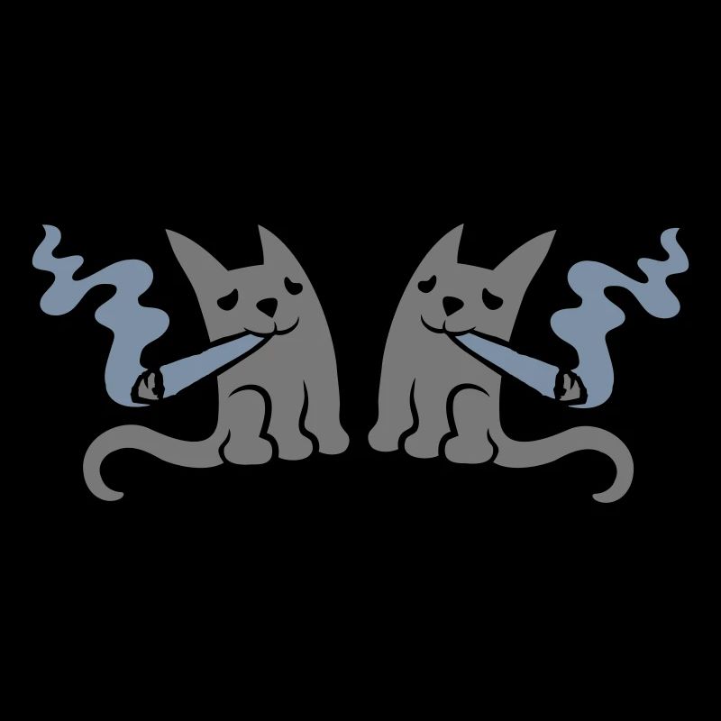 2 petits chats fumants