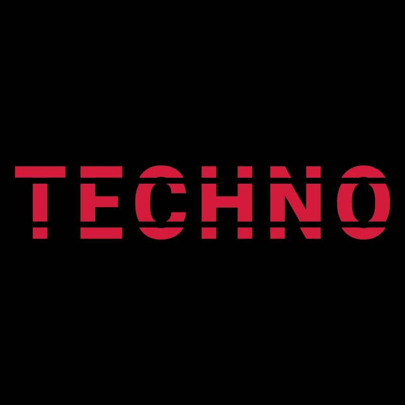 Techno lettering design for ravers and electro