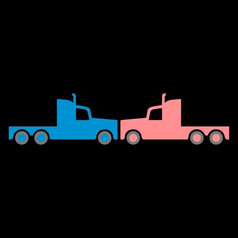 Two tractors face each other