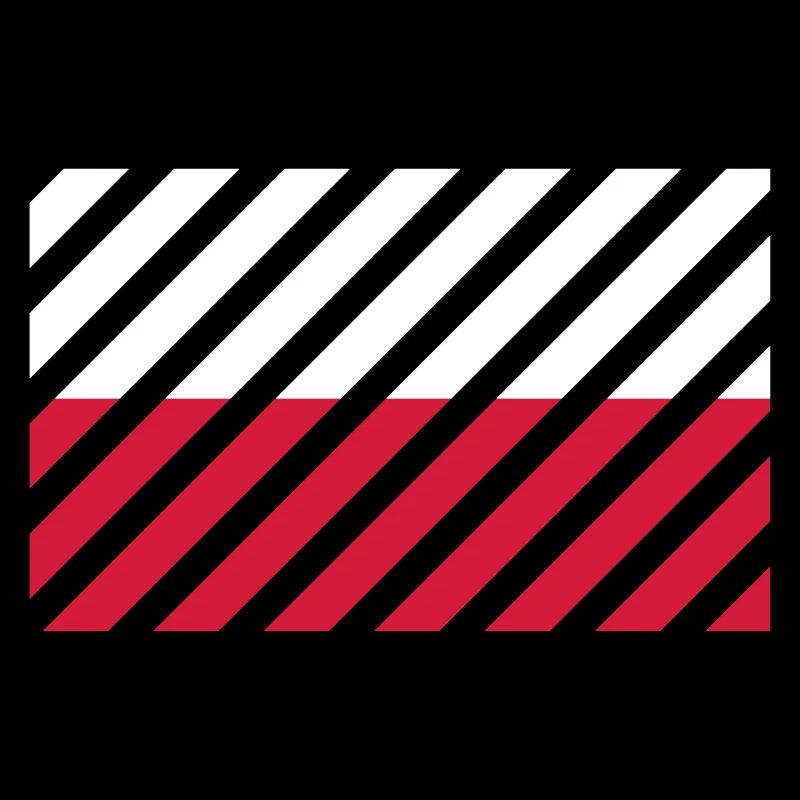 Drapeau rayé Pologne