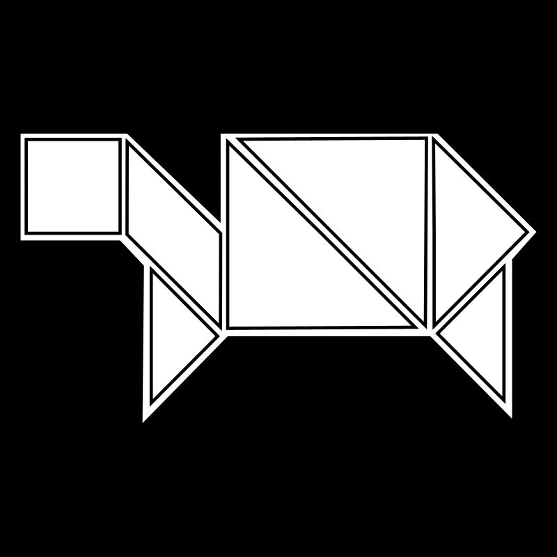 Tangram Turtle Black Edition No.1