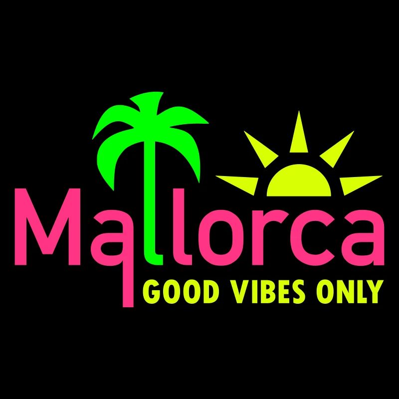 Mallorca, good vibes only (palm tree, sun)