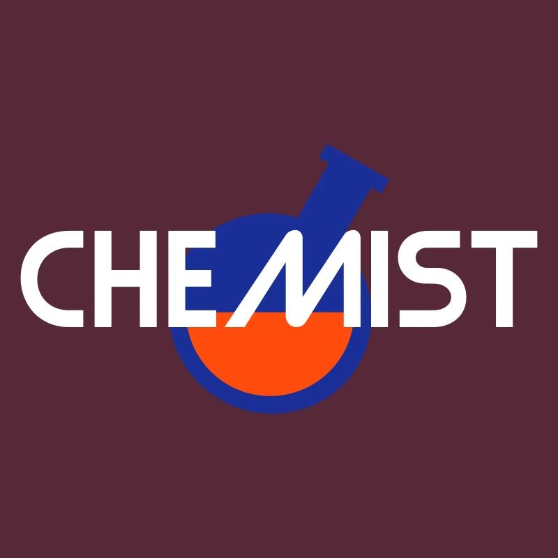 Chemist (inclined round flask with liquid)