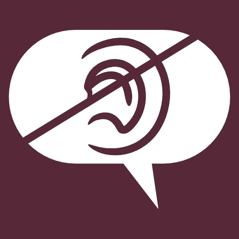 Symbole d’écoute interdit Bulle de discours