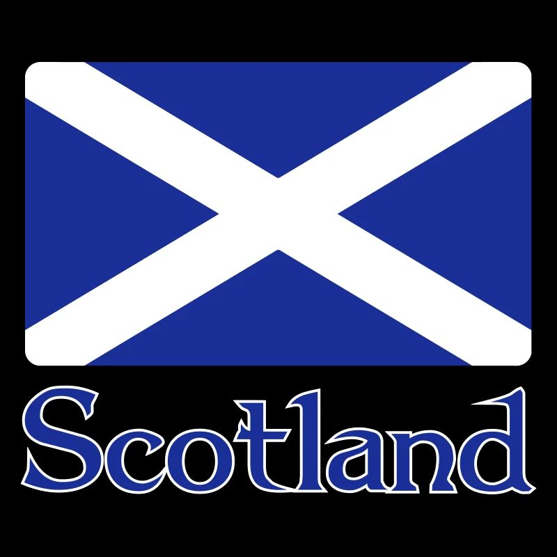 Schottland Flagge mit Text