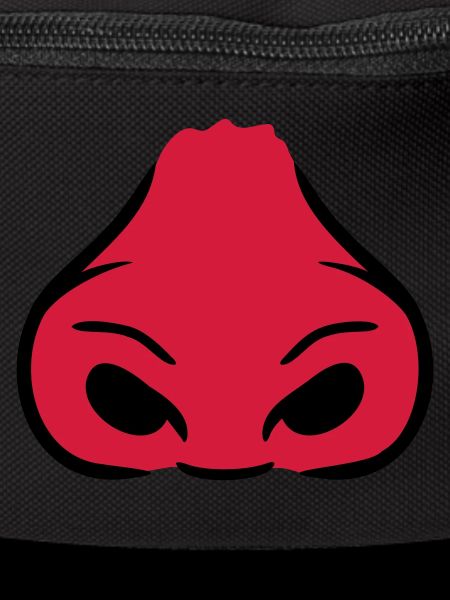Red large nostrils nose