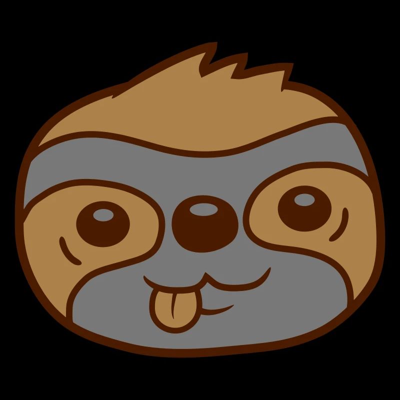 Gesicht Faultier Comic Kopf