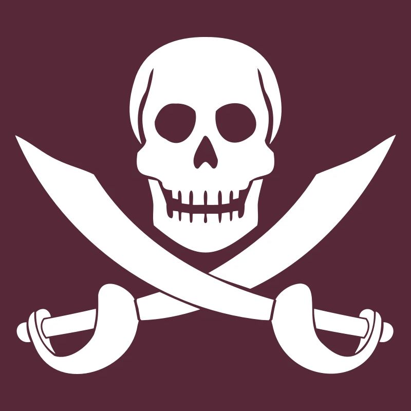 Crâne de pirate Sabre épées squelette crâne