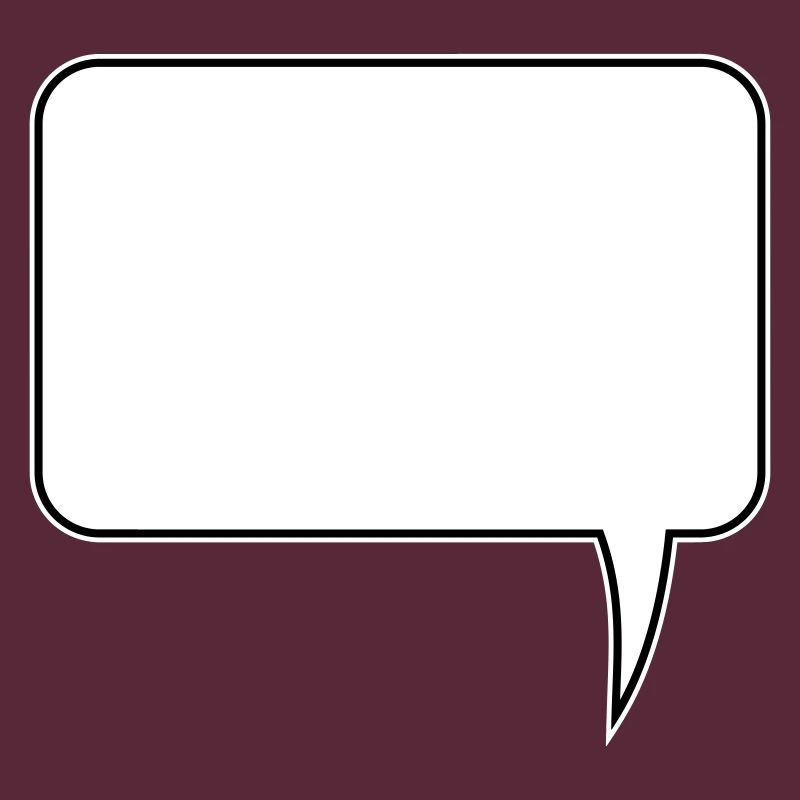 Conception rectangulaire de bulle de dialogue
