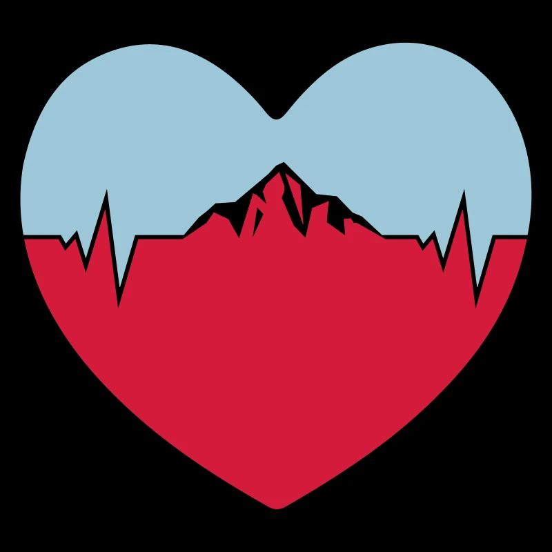 j'aime les montagnes coeur pulsé