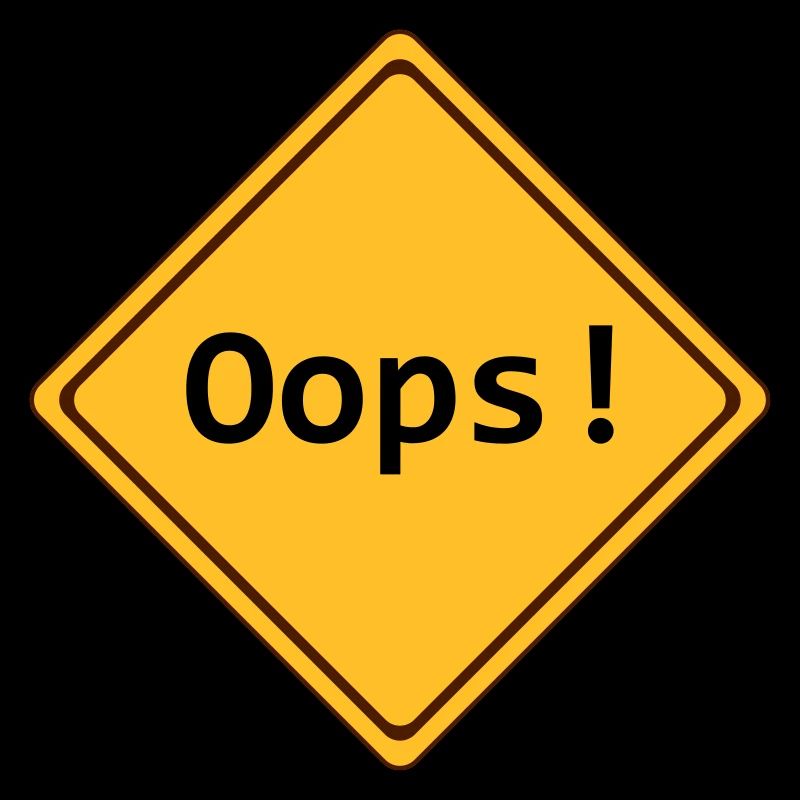 error, oops!, anpassbar