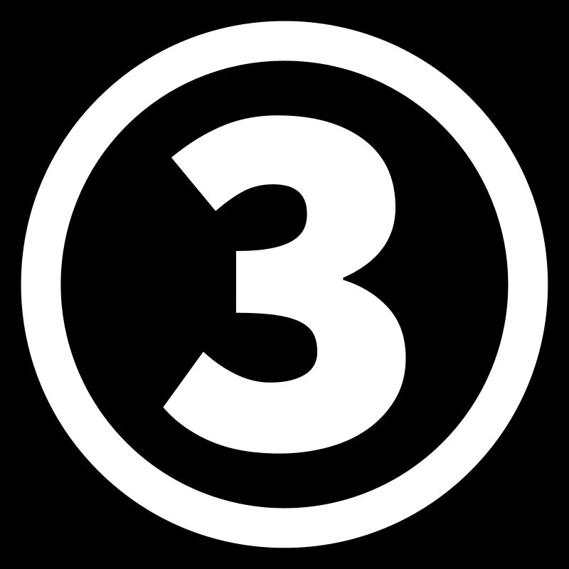 number three numéro trois