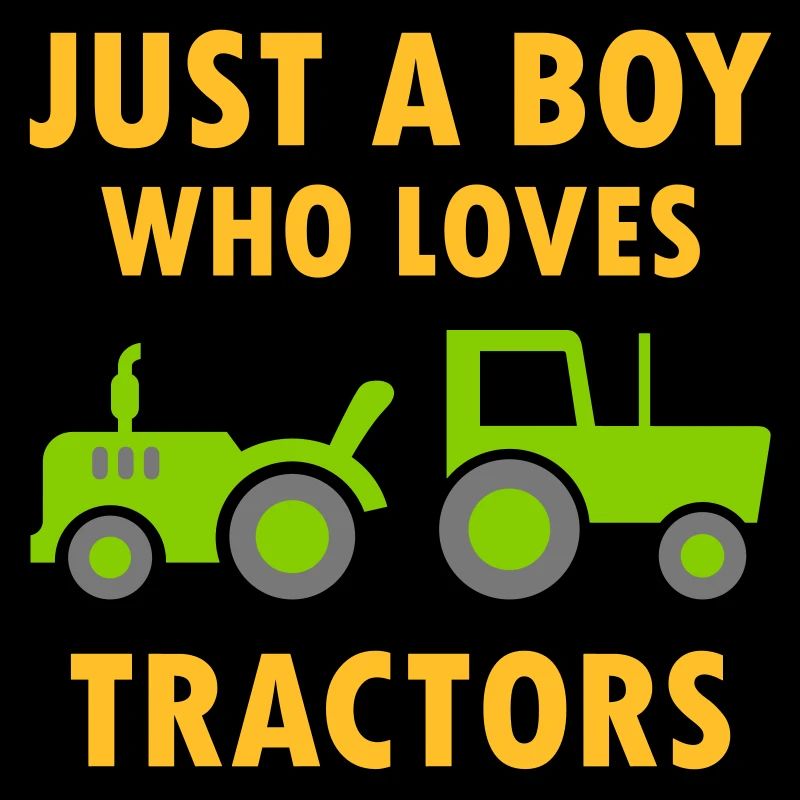 Juste un garçon qui aime les tracteurs (deux tracteurs)
